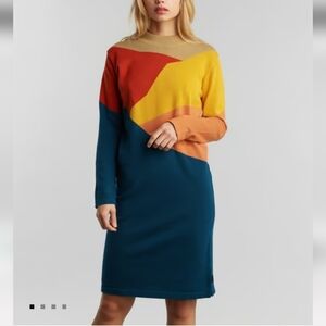 Dedicated Organic Cotton Dress Lo Cut Mountain Multi Color Medium